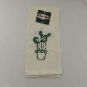 Charles Craft Cross Stitch Collectible Cactus In Pot Tea Towel 100% Cotton NWT